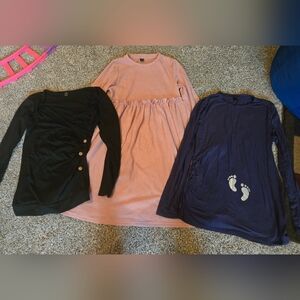 Maternity Long Sleeve Shirts And Dress